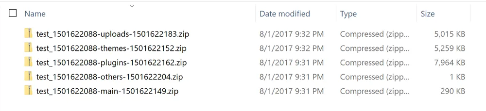Backup Files