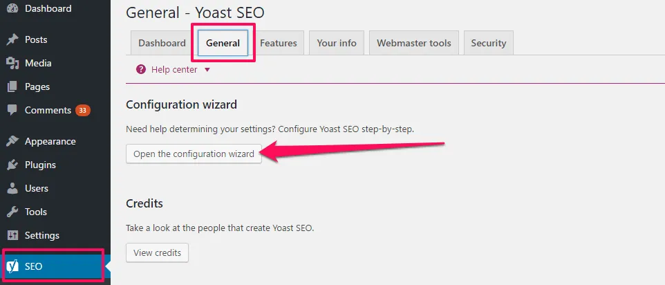 Yoast SEO Page